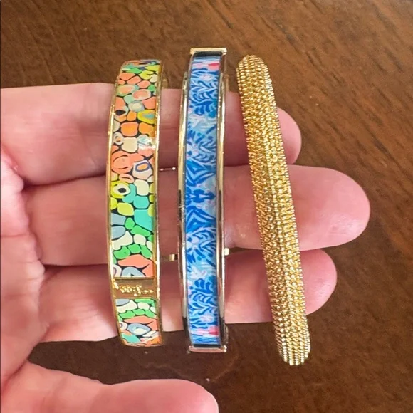 Set of 3 Lilly Pulitzer bangle bracelets - Picture 9 of 10
